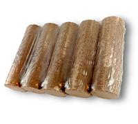 Kibros 5 bûches Bois compressé hêtre 100% Naturel 18 MJ/kg 3X performant | 5 bûches hêtre 100% naturel, 18 MJ/kg, 3× plus performant, écologique, poêles inserts cheminées barbecues.