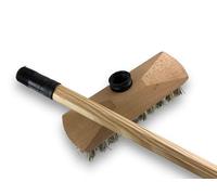 Kibros Balai Brosse Lave-Pont 22 cm chiendent Manche Bois 1,25 m