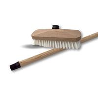 Kibros Balai Brosse Lave-Pont 22 cm PPL Blanc Manche Bois 1,25 m