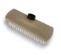 Kibros Balai Brosse Lave-Pont Nylon Blanc 30 mm sans Manche Monture Bois