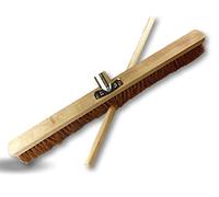 Kibros Balai cantonnier Coco Naturel 80 cm extérieur avec Manche Bois