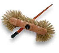 Kibros Balai Demi-tête Fibres Pet Blanches 60 mm Manche Bois 2 m