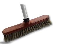 Kibros Balai ménage Droit Soie Grise 40 mm Monture Bois Verni Manche 2 m