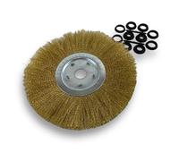 Kibros Brosse circ. touret LAITON fil souple Ø 300 mm 1 rang