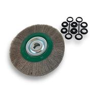 Kibros Brosse circulaire touret inox souple Ø 250 mm 3 rangs