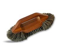 Kibros Brosse Meuble ébénisterie 1/2 tête Soie Grise Manche Bois teinté | Monture bois teinté avec poignée, garnissage soie grise, cirer lustrer dépoussiérer rénover entretenir meubles.