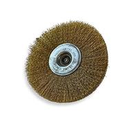 Kibros Brosse rot. circ. laiton souple Ø 125 mm 12 mm 2 rangs tige