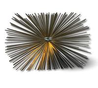 Kibros Hérisson acier plat 300×450 mm ramonage conduits non gainés M12 | Hérisson rect. 300×450 mm, acier plat, embout fileté M12×1,75 mm, ramonage conduits non gainés cheminée chaudière.
