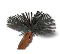 Kibros Hérisson acier rond plat conduits non gainés Ø 400 mm embout M12 | Acier plat, embout fileté M12×1,75 mm, Ø 400 mm, compatible tous kits ramonage, cheminées chaudières poêles.