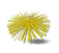Kibros Hérisson Rond synthétique ramonage Ø 350 mm Embout M12 | Embout acier fileté M12×1,75 mm, ramonage conduits gainés flexibles, compatible cheminée chaudière poêle à bois.