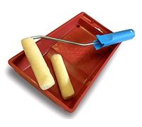 Kibros Kit bac Anti-Gouttes Monture 2 Pattes Lapin Velours laqueur 100 mm | Bac plastique anti-gouttes, 2 manchons velours laqueur interchangeables, largeur 100 mm, Ø axe 8 mm.