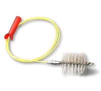 Kibros Kit ramonage poêle à pellet bois hérisson synthétique 80 mm | Brosse hérisson synthétique Ø 80 mm pour poêle à granulés, ramonage conduits et canalisations.