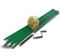 Kibros Kit ramonage rotatif Kiblok hérisson acier Ø 200 mm 9 cannes | 9 cannes autobloquantes 8×1,4 m+1×1 m, ressort de départ, manivelle perceuse, hérisson acier Ø 200 mm.