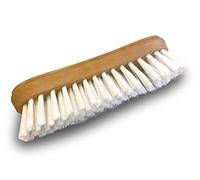 Kibros Lot 10 brosses à Laver récurer PPL Blanc Monture Bois | Garnissage PPL blanc, monture bois, usage nettoyage brossage pont mur sol carrelage cuisines salles de bain.
