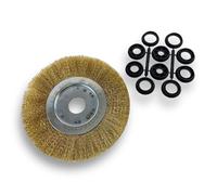 Kibros Lot 10 brosses circ. touret LAITON fil souple Ø 200 mm 1 rang