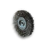 Kibros Lot 10 brosses rot. circ. inox dur Ø 50 mm 8 mm tige | Pour perceuse ou visseuse à mandrin, fil inox dur Ø 0,30 mm, décapage brossage sans rouille.