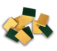 Kibros Lot 10 éponges Cuisine 125×90×20 mm Face abrasif Vert Pro | Éponge de cuisine, face abrasif vert, 125×90×20 mm, usage professionnel ménage cuisine, lot de 10 éponges.