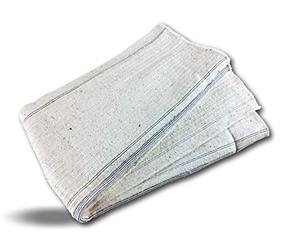 Kibros Lot 10 serpillières écrues liseré Bleu 750×600 mm Ultra-absorbantes | Coton tissé écru, liseré bleu, 750×600 mm, ménage domestique ou industriel, lavable en machine.