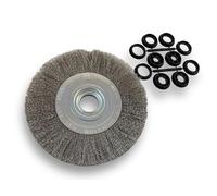 Kibros Lot 3 brosses circ. touret INOX fil souple Ø 200 mm 2 rangs