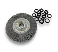 Kibros Lot 3 brosses circ. touret NYLON abrasif gr.120 Ø 200 mm 3 rangs