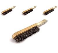 Kibros Lot 3 brosses type soudeur fil inox ondulé 4 rangs