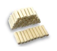 Kibros Pack 50 manchons mini rouleaux pattes de lapin velours laqueur | Velours laqueur 100 mm, 2 rangs, usage peinture plinthes radiateurs contours fenêtres, mini rouleau professionnel.