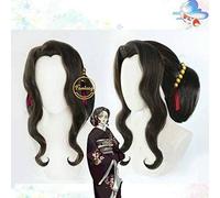 Kibutsuji Muzan Perruque cosplay pour femme + bonnet de perruque gratuit