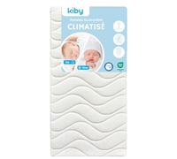 Kiby® Matelas pour lit bébé Double Confort 1 côté été (Tissu 3D) et 1 côté Hiver 120 x 60 x 12 cm (certifié Oeko-TEX® et CERTIPUR™), Lavable et déhoussable