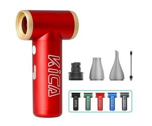 Kica JetFan 2S Souffleur Air Comprimé, 117000 TR/Min de Pulvérisation d’Air Comprimé avec Batterie 1100mAh,Vitesse libre Mini Souffleur, pour Clavier, Nettoyage de PC, Nettoyage de la Maison,Rouge