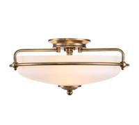 Kichler Elstead Quoizel Griffin Lampe de plafond semi-encastrée en laiton assaisonné