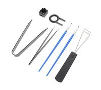 KICHOUSE 1 Ensemble Retonnement De La Clé du Clavier Capuchons Dessus De Touche Dissolvant Kit D'extraction De Clavier Outil Clavier Mécanique Acier Inoxydable Black Couleur Aléatoire