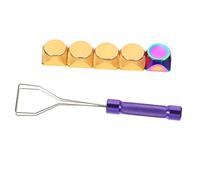 KICHOUSE 1 Ensemble Touches Colorées Capuchon De Clé Dessus De Touche Clés Capuchon De Clavier Capuchons De Touches Mécaniques Touches à Profil Touches en Métal Alliage D'aluminium Doré