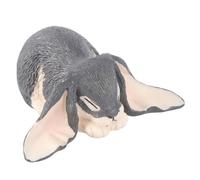 KICHOUSE 1 Pièce Modèle Lapin bélier Enfants Statue de Lapins de pâques pour modèle de Lapin de Pâques des modèles Ornement de Lapin à Longues Oreilles Ornement de Bureau Plastique Gris