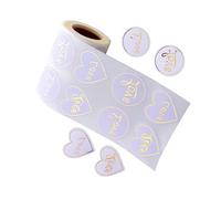 KICHOUSE 1 rouleau Autocollants Or pour Saint Valentin de Stickers Décoratifs avec Motifs Différents pour Enveloppes et Scrapbooking
