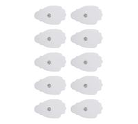 KICHOUSE 10 Coussinets Auto-adhésifs Blancs en Tissu pour Électrodes Médicales, Compatibles Connecteurs 3,5 Mm, Sûrs et Adaptés à Différents Types de Peau, Pack de 10 Pièces