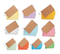 KICHOUSE 10 Pièces Carnet D'index à Anneaux pour Gestion Flexible des Pages avec Papier Ligné en Acier Inoxydable pour Sessions D'étude Quotidiennes