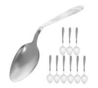 KICHOUSE 10 Pièces Cuillères Magiques Argentées pour Tours de Magie Accessoires de Performance Illusion Bending Spoon Jouets Drôles et Astucieux pour Garçon Fille et Adultes