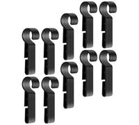 KICHOUSE 100 pièces Lot de Clips Noirs pour Casque Sécurité Fixation Rapide Lampe Frontale Support pour Mineurs et Ouvriers Industriels