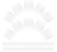 KICHOUSE 100 Pièces Pinces en Plastique pour Bonnets de Postiche, 7 Dents, Fixation Solide et Solide, Accessoires Coiffure Indispensables
