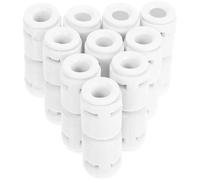 KICHOUSE 10pcs Raccords Union 1/4 Pouce en Plastique pour Filtres à Eau par Inverse, Système de Filtration, Clapet Anti-retour Unique, Installation Facile, Usage Industriel