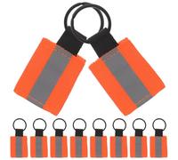 KICHOUSE 10pièces Double-Sided Reflective Keychain Tags High Visibility Backpack Accessories for Night Safety and Outdoor Use