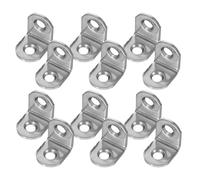 KICHOUSE 12 pièces Équerre INOX Support Angle Droit Robuste pour Fixation Meubles Étagères DIY Acier Inoxydable Résistant Corrosion