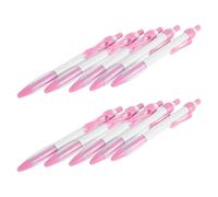 KICHOUSE 12 Pièces Stylo à bille caritatif Écrire des stylos portable confortable mignon Pink