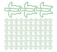 KICHOUSE 120 Pièces de Trombones Décoratifs en Métal Forme Tortue Légère et Créative pour Bureau et École, Accessoires Originaux pour Organisation de Documents