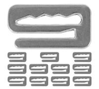 KICHOUSE 12pcs Boucles Métalliques pour Cape de Barbier en Alliage de Zinc Argenté, Clips Réglables Design Sécurisé, Qualité Salon pour Salons et Barber Shops