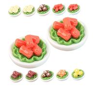 KICHOUSE 12pièces Nourriture Miniature Lot de Mini Légume Décoration Alimentaire Modèle Alimentaire Faux Légume Mini Aliment Assiette De Simulation Accessoires De Cuisine pour Maison Jouet