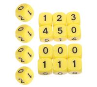 KICHOUSE 16 dés mathématiques numériques : Jeu de dés éducatifs de 16 mm - Outils mathématiques pour l'enseignement des nombres - Outils d'apprentissage Portables pour la Maison et l'école