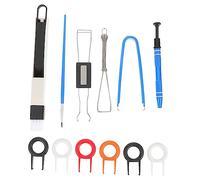 KICHOUSE 1Ensemble Kit de Nettoyage pour Clavier Mécanique avec Extracteur de Capuchon Brosse de Nettoyage et Outil de Lubrification pour Claviers et Équipements