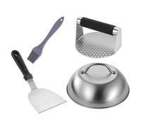 KICHOUSE 1ensemble Set De Presse à Burger Acier Outil De Cuisine pour Préparer des Hamburgers Maison Presse à Ergonomique pour Barbecue Et BBQ