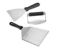 KICHOUSE 1ensemble Set Ustensiles De Barbecue Acier Pression à Burger Spatule Et Outils De Cuisine Pour Grillades Plein Air
